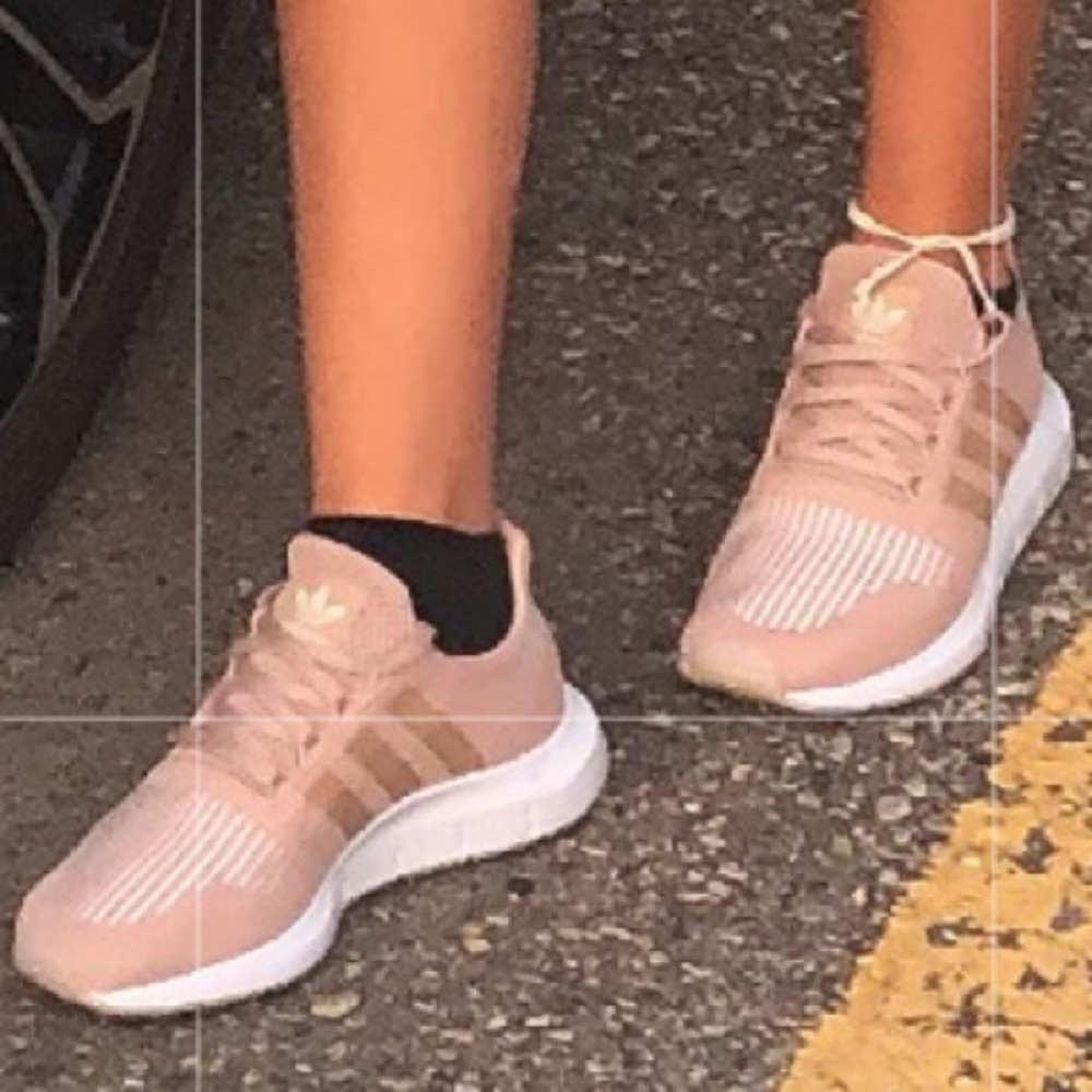 tan adidas athletic shoes 👟
